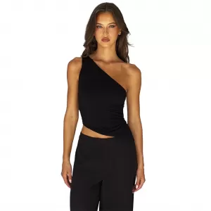 Women's Sexy One Shoulder Sleeveless Backless Tube Top