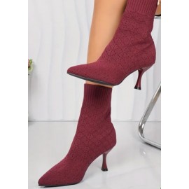 Women's Ankle High Stretch Knit Sweater Boots