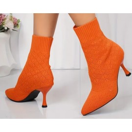 Women's Ankle High Stretch Knit Sweater Boots