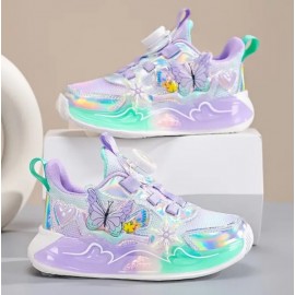 Girls' Casual Pink and Purple Spring Sneakers