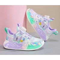 Girls' Casual Pink and Purple Spring Sneakers