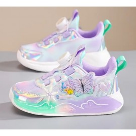 Girls' Casual Pink and Purple Spring Sneakers