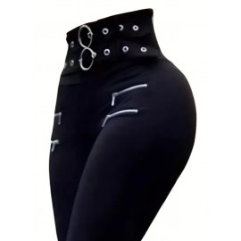 Casual Slim Fit High Waisted Stretch Pants