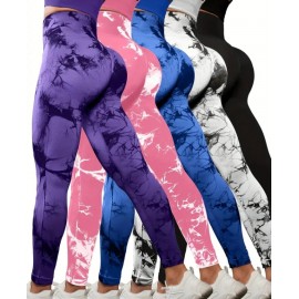 Yoga 5pcs High Waisted Compression Leggings Set
