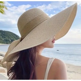 Women's Wide-Brim Foldable Straw Hat