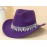 Women's Shiny Style Water Drop Rhinestone Glittering Top Brim Cowgirl Hat