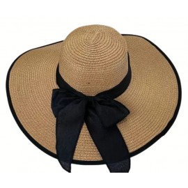 Women's Wide-Brim Foldable Straw Hat