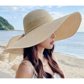 Women's Wide-Brim Foldable Straw Hat