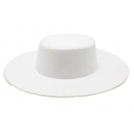 Women's Lightweight Wide Brim Flat Derby Fedora Hat