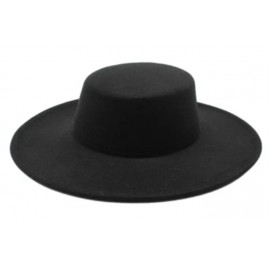 Women's Lightweight Wide Brim Flat Derby Fedora Hat