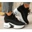 Women's Black Low-Top Slip-On Breathable Mesh Casual Sneakers