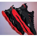 Men's Casual Black and Red Tint Sport Sneakers