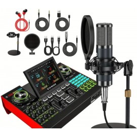New Ten lamp G10-P15 Podcast Equipment Mic Mixer Set
