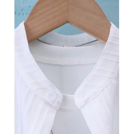 Boys Summer Wave Stripe Two-Piece Casual Short Set