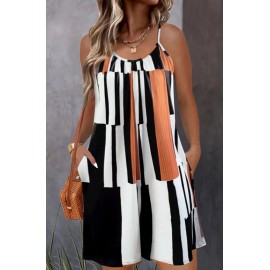 Casual Geometric Sleeveless Summer Romper