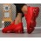 Women's Breathable Mesh Red Casual Athletic Sneakers