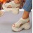 Women's Knit Mesh Platform Heel Casual Summer Sandals
