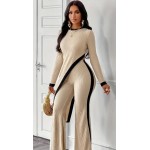 Elegant Knit Fabric Spring Evening Jumpsuit