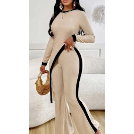 Elegant Knit Fabric Spring Evening Jumpsuit