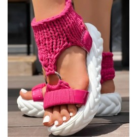 Women's Braided Knit Platform Sandals