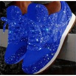Women's Slip-On-Lace Up Casual Sequin Glitter Sneakers