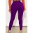 Stretchy Purple Stylish High-Waisted Casual Pants