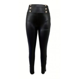 Slim Fit Matte Stretch Fabric Pants