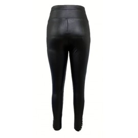 Slim Fit Matte Stretch Fabric Pants