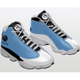 Russ Smith Official Light Blue, Black and White High Quality Unisex Basketball Sneakers