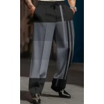 Men's Black and Gray Casual Dress Pants