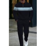 Men's Dark and Light Blue Casual Sport Set