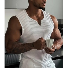 Men's Slim Fit Sleeveless Casual Workout Shirt