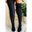 Striped Thermal Thigh-High Leg Warmers