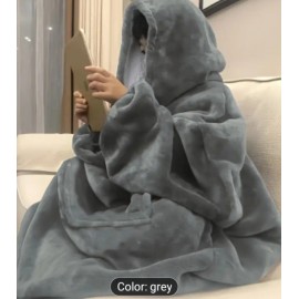 Soft Double-Sided Pajama Blanket Hoodie