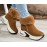 Mid-Heel Platform Ankle Boots