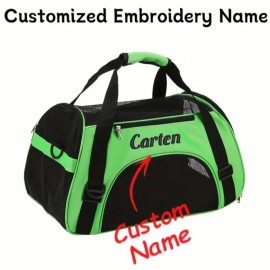 Portable Breathable Custom Embroidered Crossbody Pet Carrier Backpack