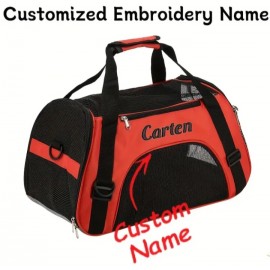 Portable Breathable Custom Embroidered Crossbody Pet Carrier Backpack