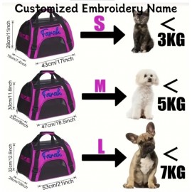 Portable Breathable Custom Embroidered Crossbody Pet Carrier Backpack