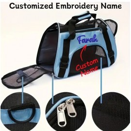 Portable Breathable Custom Embroidered Crossbody Pet Carrier Backpack