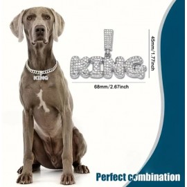 Stylish Silver Dog Chain Necklace with Pendant