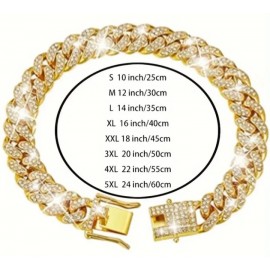 Elegant Dog and Cat Cuban Chain Luxury Pet Collar