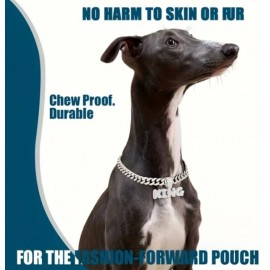 Stylish Silver Dog Chain Necklace with Pendant