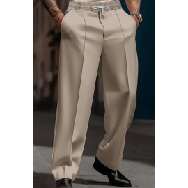 Men's Loose Straight Cut Casual Dress Pants
