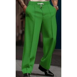 Men's Loose Straight Cut Casual Dress Pants