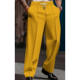 Men's Loose Straight Cut Casual Dress Pants