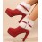 Decorated Fashionable Plus Lined High Heel Christmas Boots