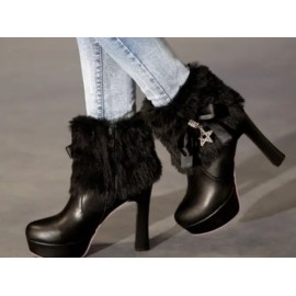 Fashionable Extreme High Heel Slip-on Ankle Winter Boots