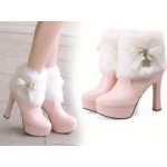 Fashionable Extreme High Heel Slip-on Ankle Winter Boots