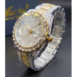 Rhinestone Dial, Zinc Alloy Strap, Business Quartz Watch