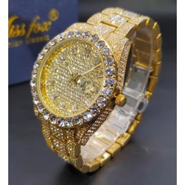 Rhinestone Dial, Zinc Alloy Strap, Business Quartz Watch